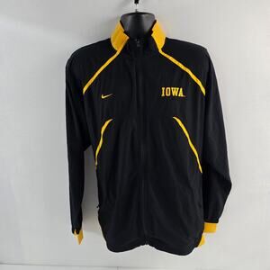 VTG Nike team Iowa Hawkeyes NikeFit full zip‎ jacket black L mens 6128